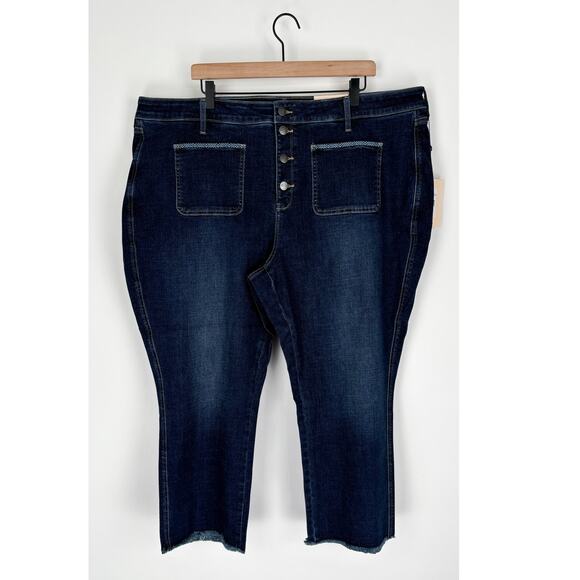 NYDJ Marilyn Ankle Embroidered Denim Jeans Lotus Gardens Womens 24W Petite New - Picture 4 of 15